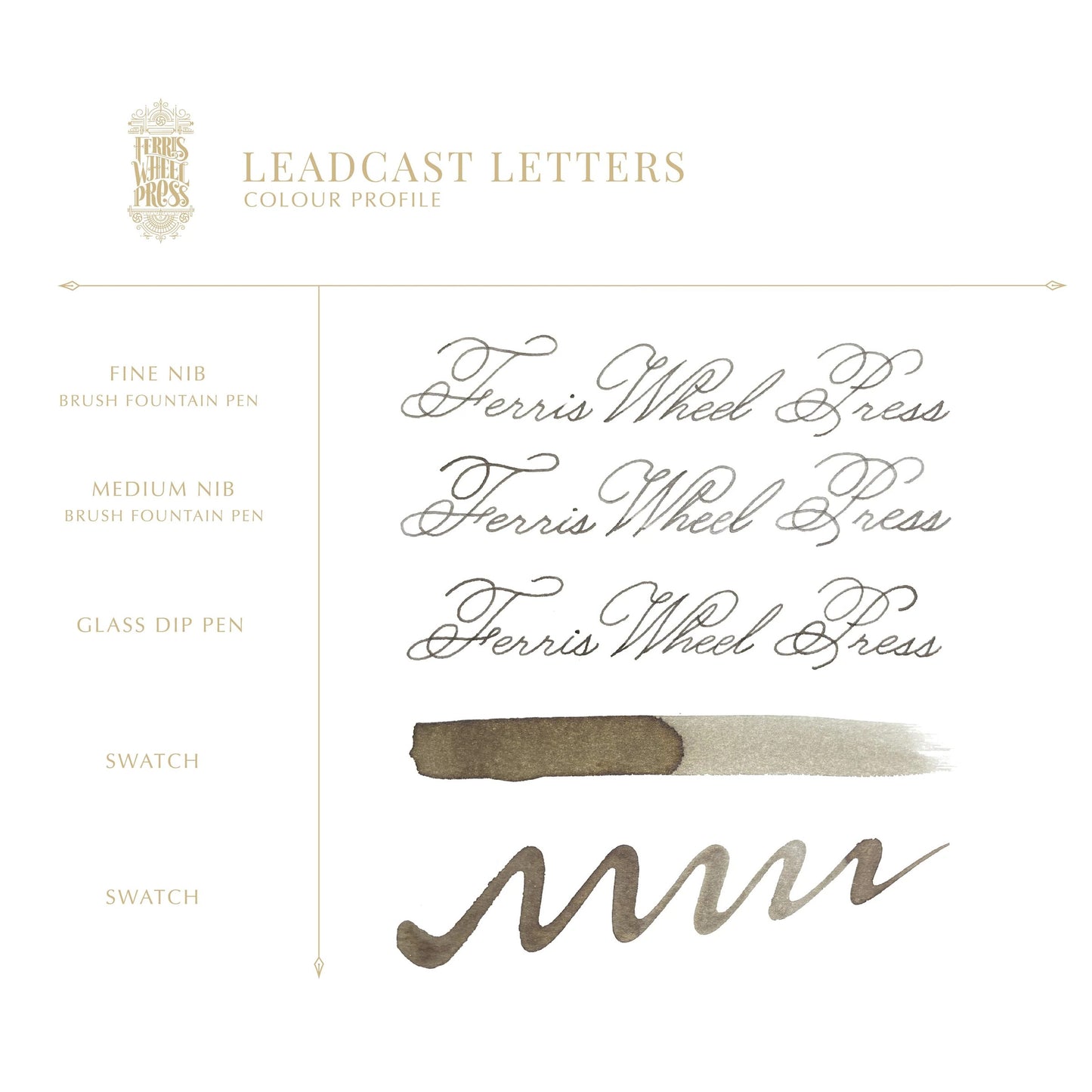 Ferris Wheel Press - Leadcast Letters - 38ml.