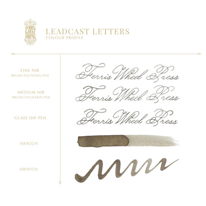 Ferris Wheel Press - Leadcast Letters - 38ml.