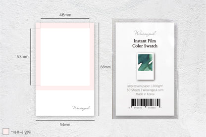 WEARINGEUL - Ink Color Swatch Paper (Ink Color Swatch Cards)