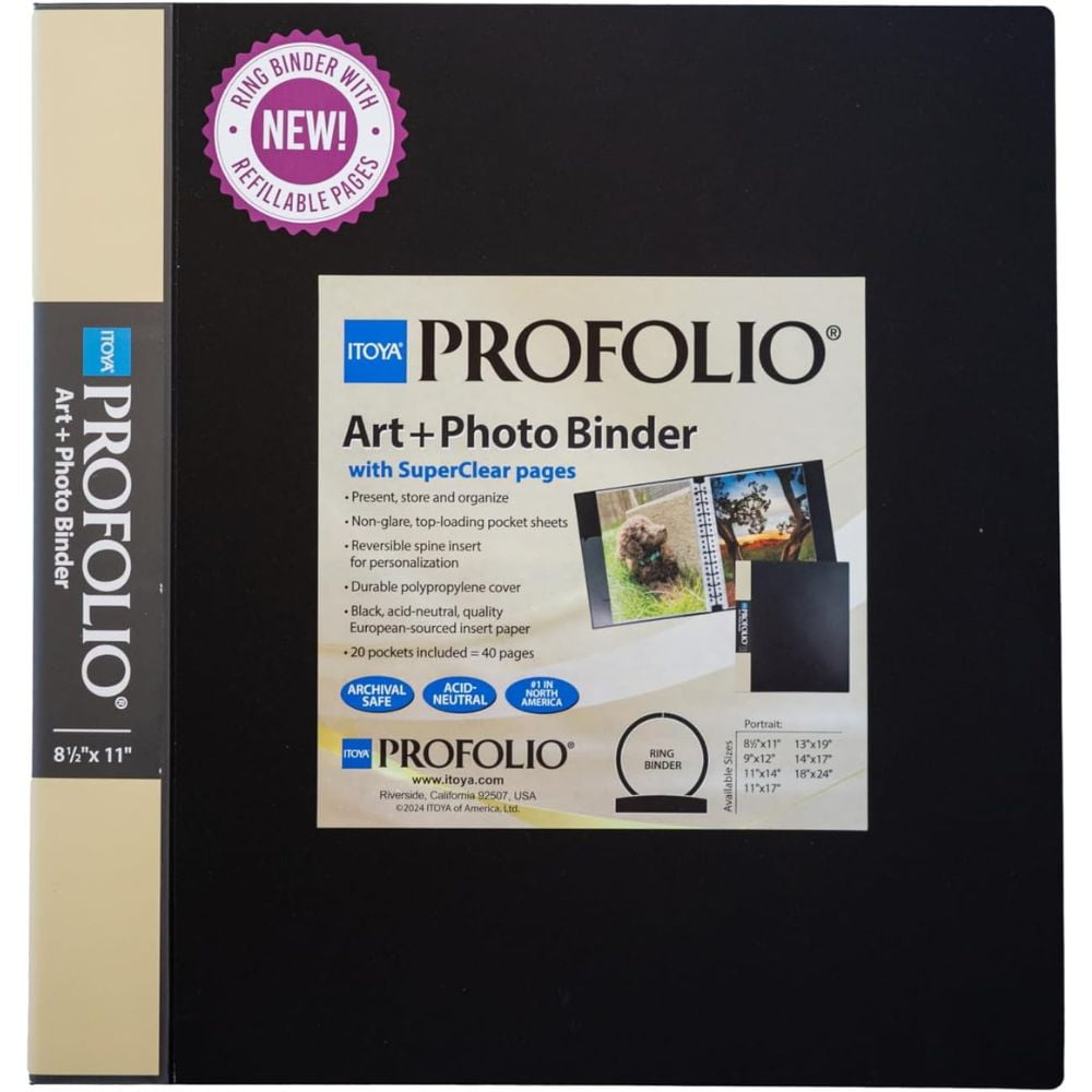 Itoya ProFolio Art and Photo Binders - Cartapacio para almacenar Arte o Fotos