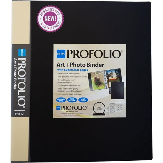 Itoya ProFolio Art and Photo Binders - Cartapacio para almacenar Arte o Fotos