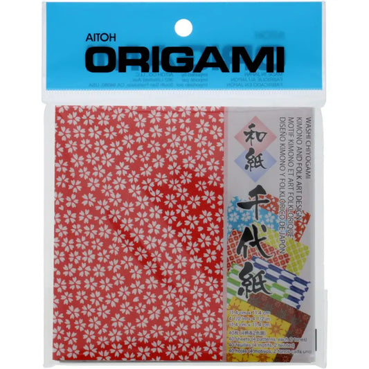 Origami Washi Chiyogami Kimono and Folk Art Design - 20 hojas - 15cm x 15cm