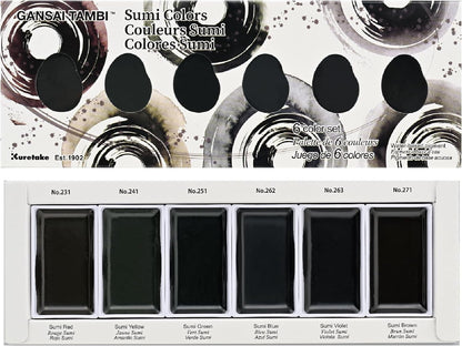 KURETAKE ZIG - Gansai Tambi Metallic Watercolor Sets