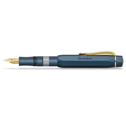 Kaweco PISTON Sport AL Starter Set - Navy/Gold