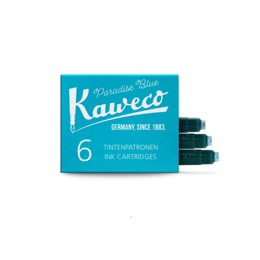 Kaweco Ink Cartridges - 6 unidades - Paradise Blue