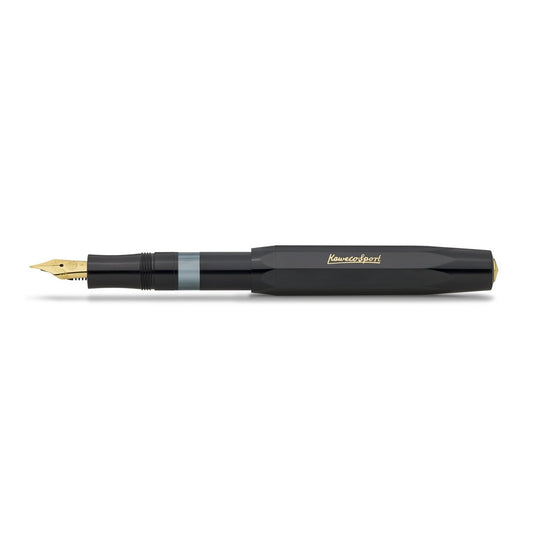 Kaweco PISTON Sport Fountain Pen - Black/Gold