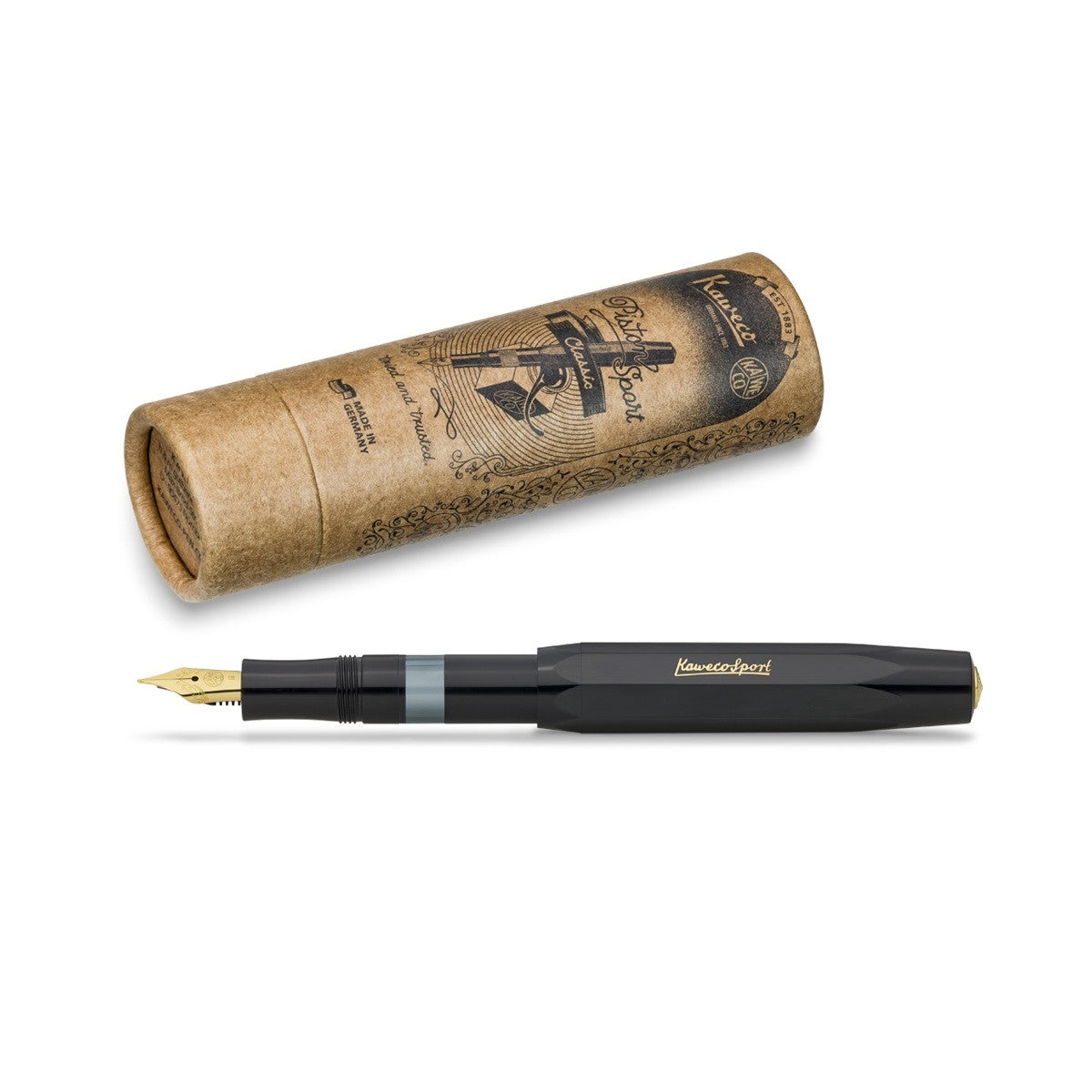 Kaweco PISTON Sport Fountain Pen - Black/Gold