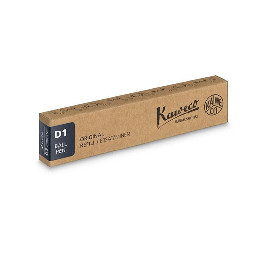 Kaweco D1 Ball Pen Refill - Negro - 0.5mm Needle Point - 2 unidades