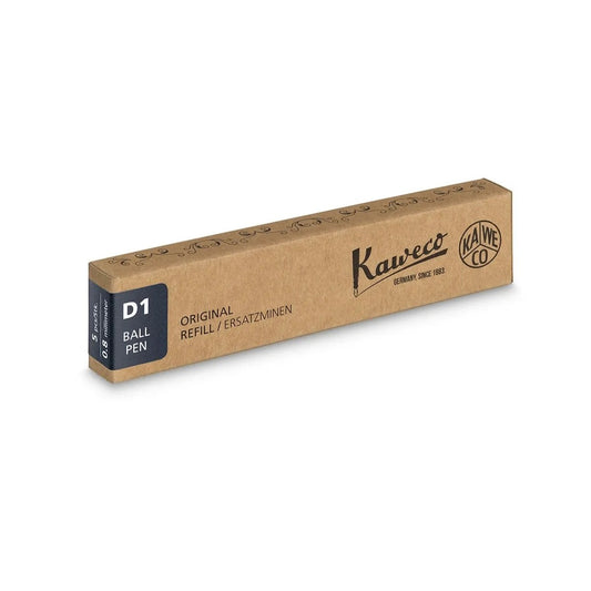 Kaweco D1 Ball Pen Refill - Negro - 0.8mm - 5 unidades
