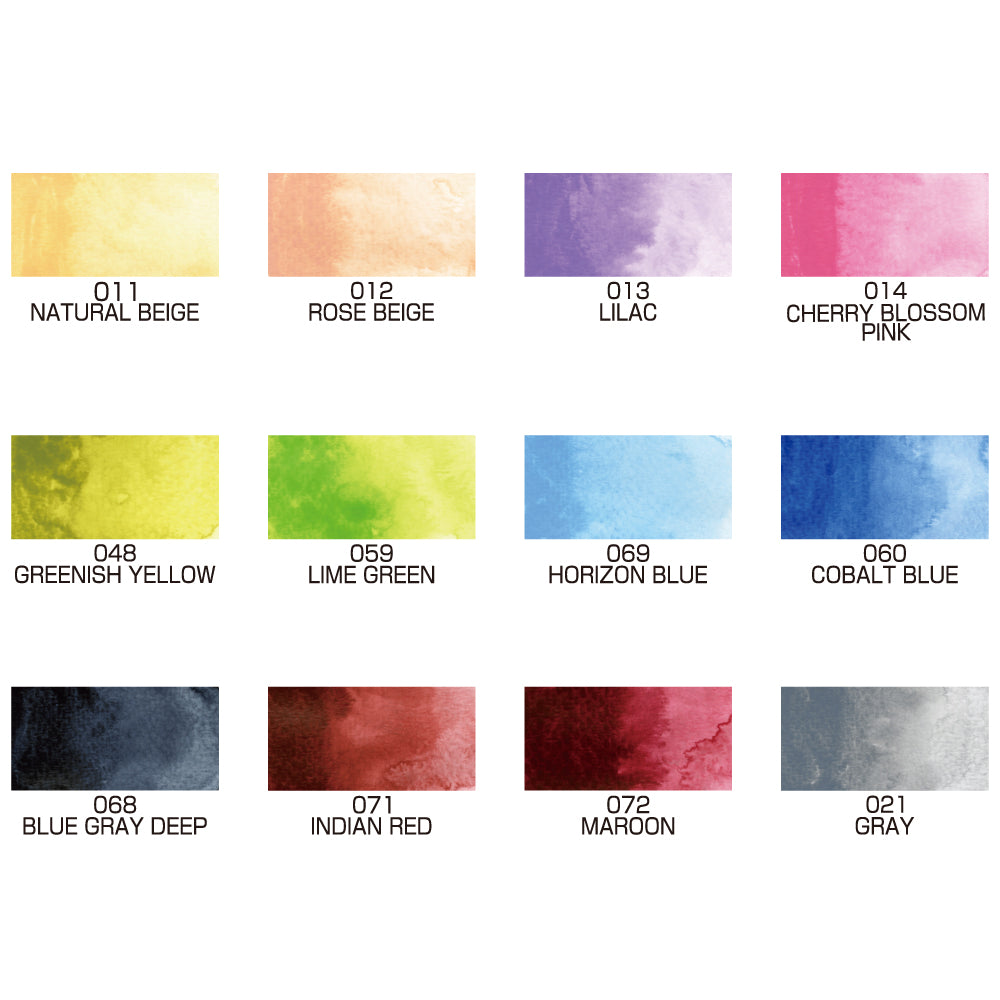 KURETAKE ZIG - Gansai Tambi Watercolor Sets - 12 Colores