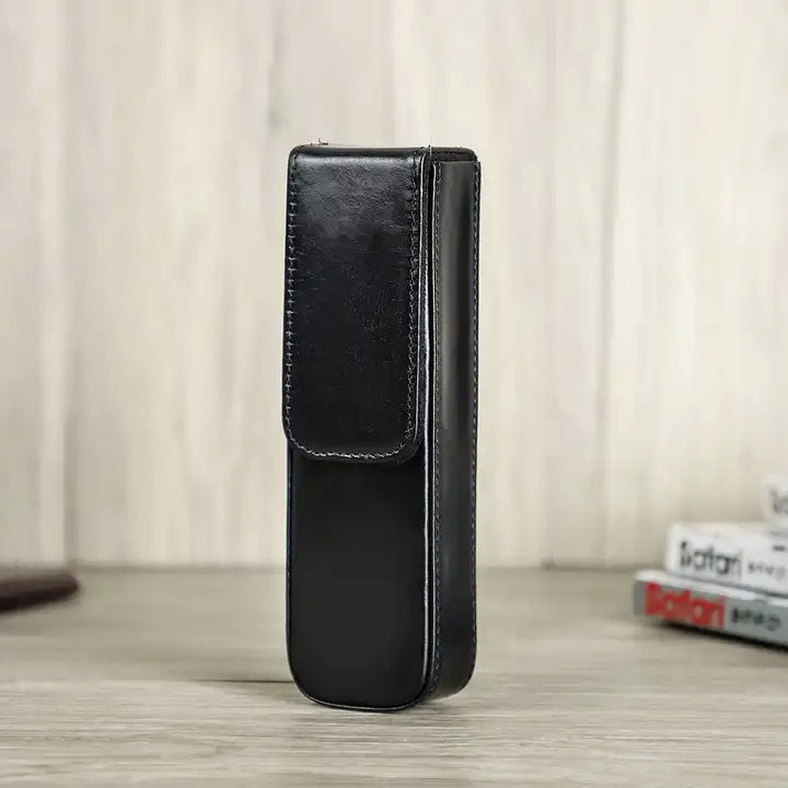 Leather 2-Pens Case Holder - Estuche Cuero para bolígrafos