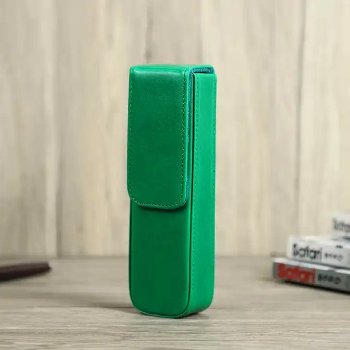 Leather 2-Pens Case Holder - Estuche Cuero para bolígrafos