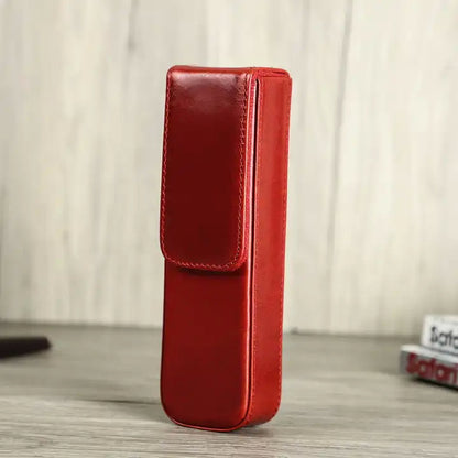 Leather 2-Pens Case Holder - Estuche Cuero para bolígrafos