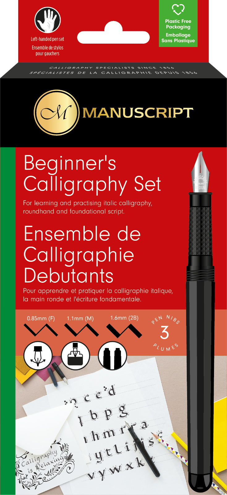 MANUSCRIPT - Beginner's Calligraphy 3-Nib Sets - Right and Left Handed