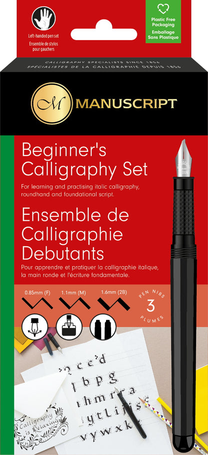 MANUSCRIPT - Beginner's Calligraphy 3-Nib Sets - Right and Left Handed