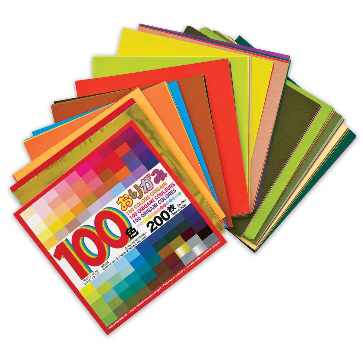 Origami Packs de 100 Colores - 15cm x 15cm