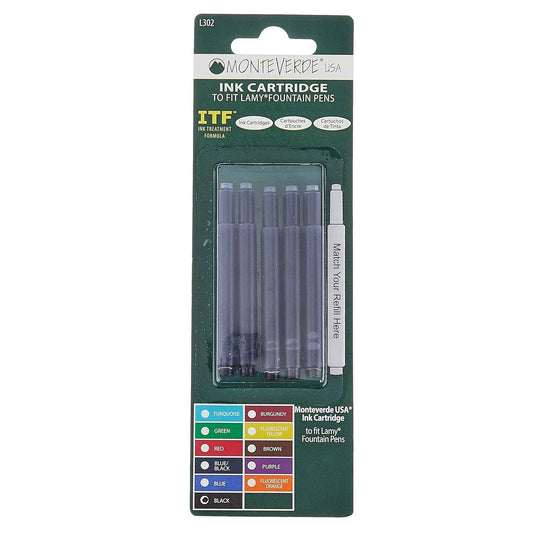 Monteverde USA® Cartridge To Fit Lamy® Cartuchos de Tinta - Black