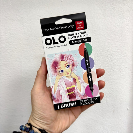 Olo Marker - Brush Manga 1 (Cover de Manga) - Set 8 unidades