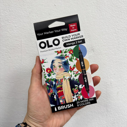 Olo Marker - Brush Manga 2 (Cover de Manga) - Set 8 unidades