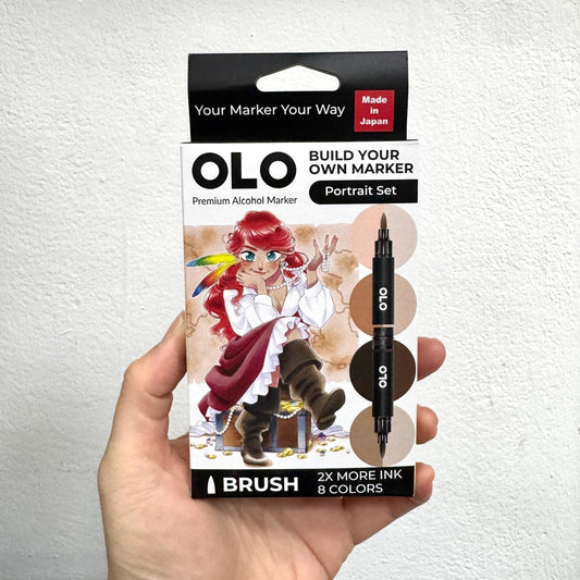Olo Marker - Brush Portrait (Cover de Manga) Set 8 unidades