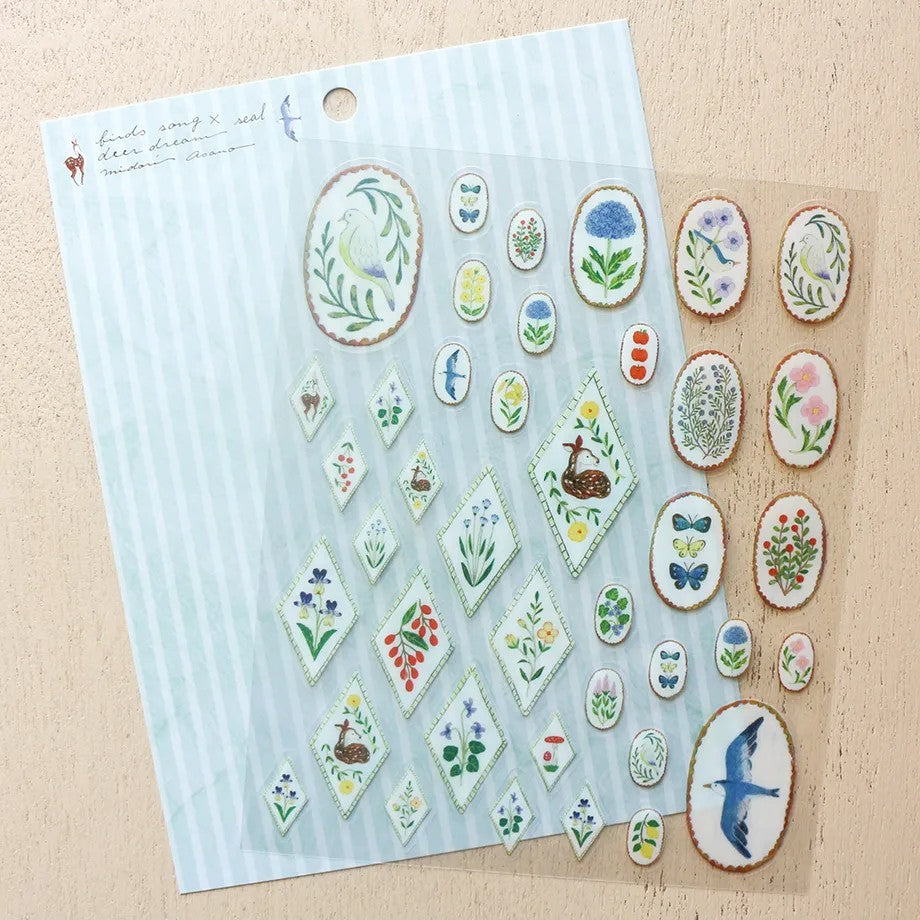 Midori Asano - Seal Birds song x Deer Dream Sticker Sheet