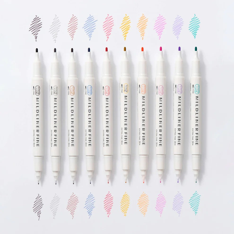 ZEBRA - Mildliner Fine Dual Tip Fineliner - Fine & Extra Fine Tip