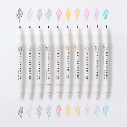 ZEBRA - Mildliner Fine Dual Tip Fineliner - Fine & Extra Fine Tip