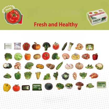 Stickers -  Mini Calcomanías Caja de Mercado - 50 piezas