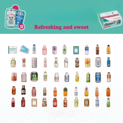 Stickers -  Mini Calcomanías Caja de Mercado - 50 piezas