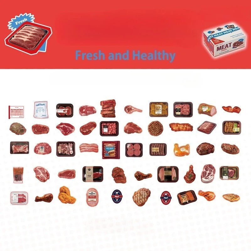 Stickers -  Mini Calcomanías Caja de Mercado - 50 piezas