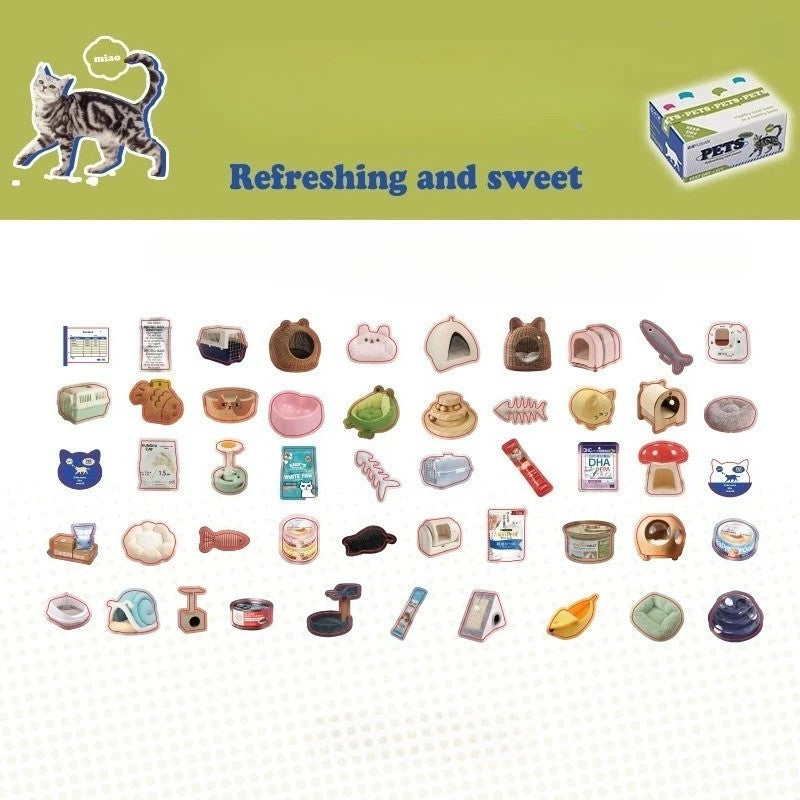 Stickers -  Mini Calcomanías Caja de Mercado - 50 piezas