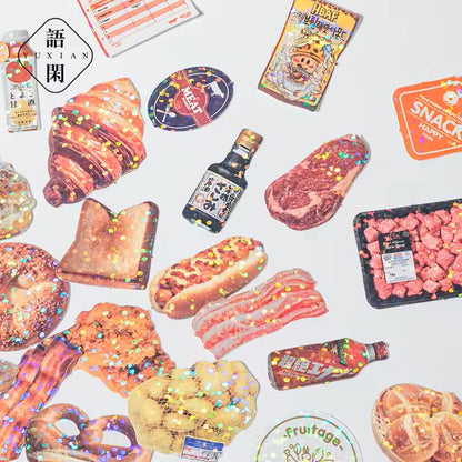 Stickers -  Mini Calcomanías Caja de Mercado - 50 piezas