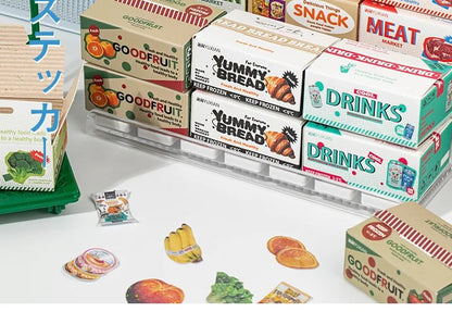 Stickers -  Mini Calcomanías Caja de Mercado - 50 piezas