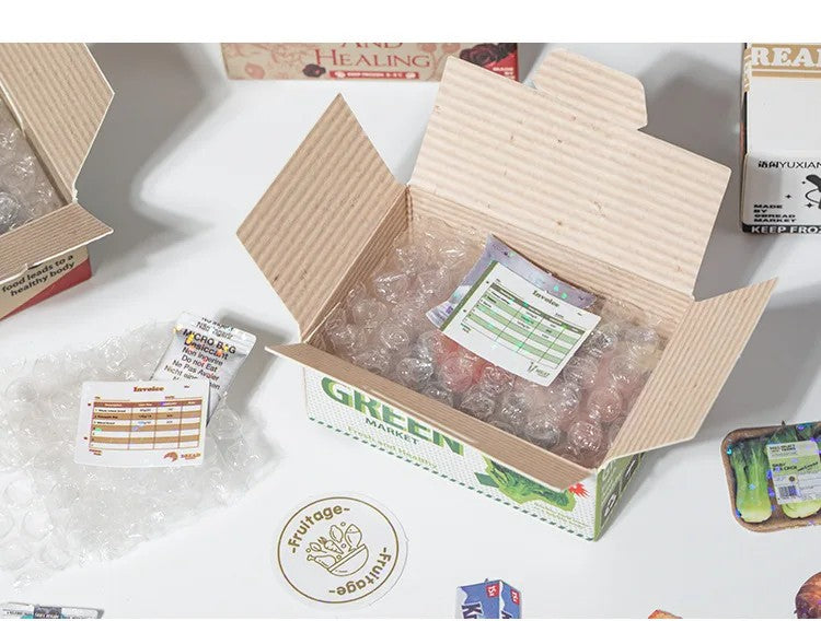 Stickers -  Mini Calcomanías Caja de Mercado - 50 piezas