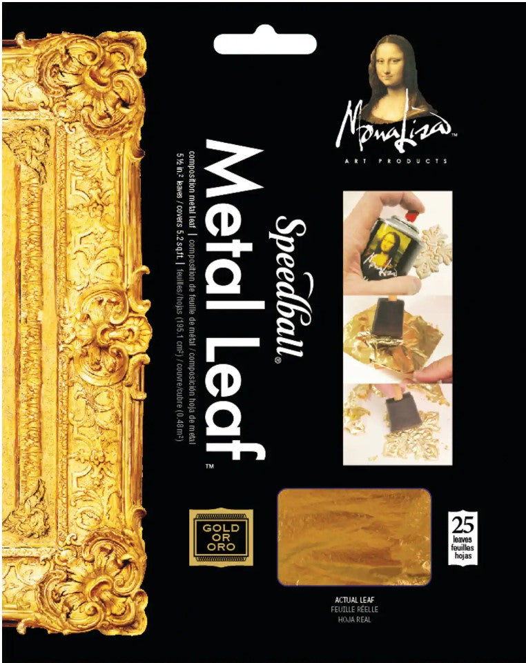 MONA LISA (Speedball) - Metal Leafing Sheets - Pan de Oro - Gold