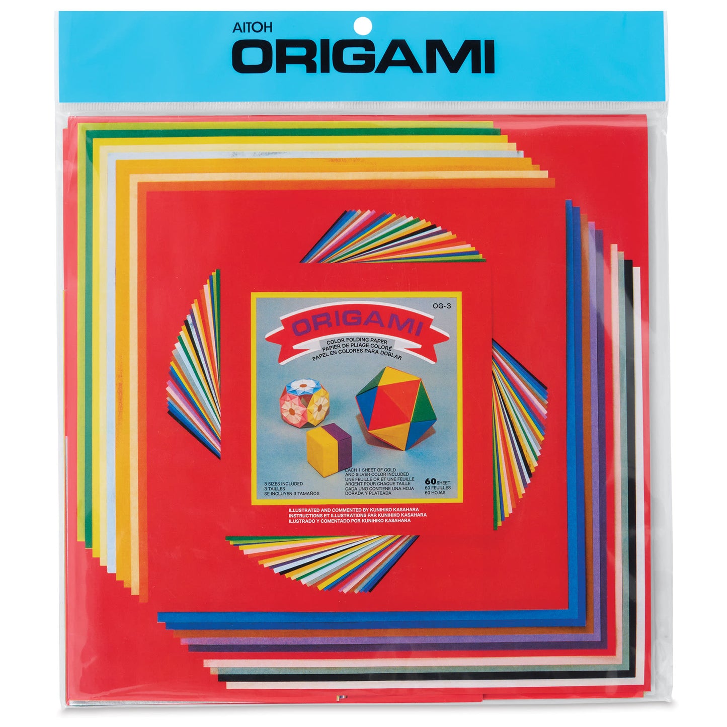 Origami Packs Basicos de Colores con 3 Tamaños de Hojas