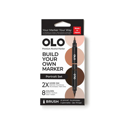 Olo Marker - Portrait Brush Set - 8 piezas