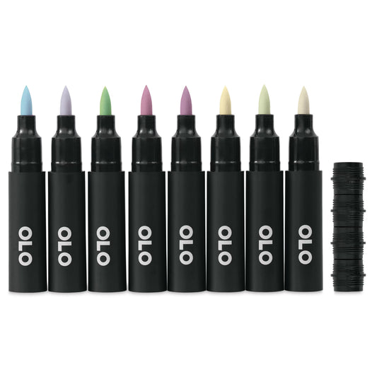 Olo Marker - Brush Pastel - Set 8 unidades