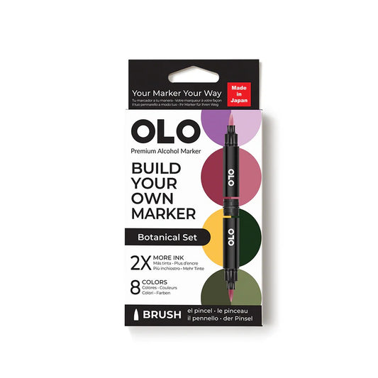 Olo Marker - Brush Botanical Set 8 unidades