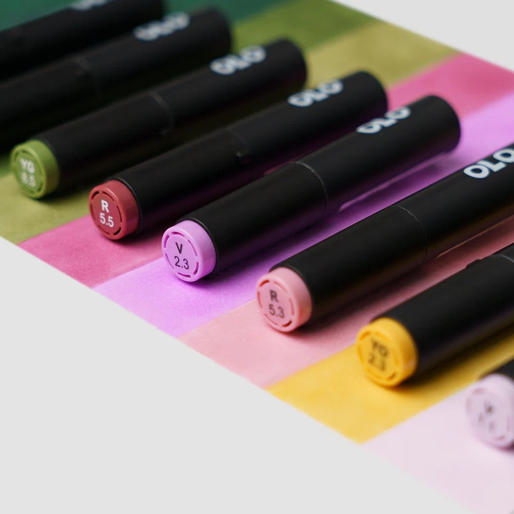 Olo Marker - Brush Botanical Set 8 unidades