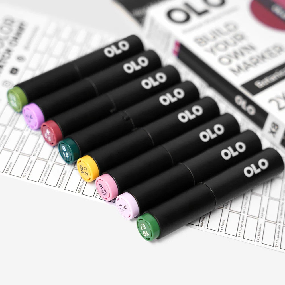 Olo Marker - Brush Botanical Set 8 unidades