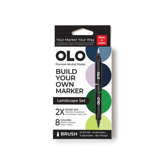Olo Marker - Brush Landscape Set 8 unidades