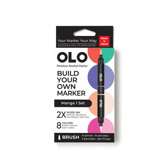 Olo Marker - Brush Manga 1 (Cover de Manga) - Set 8 unidades