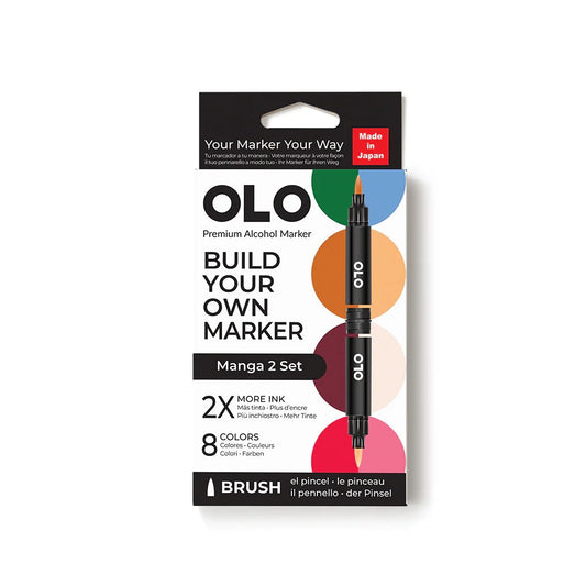 Olo Marker - Brush Manga 2 (Cover de Manga) - Set 8 unidades