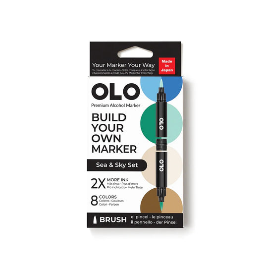 Olo Marker - Brush Sea & Sky Set 8 unidades