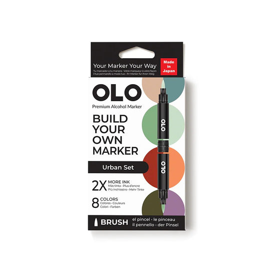 Olo Marker - Brush Urban Set 8 unidades