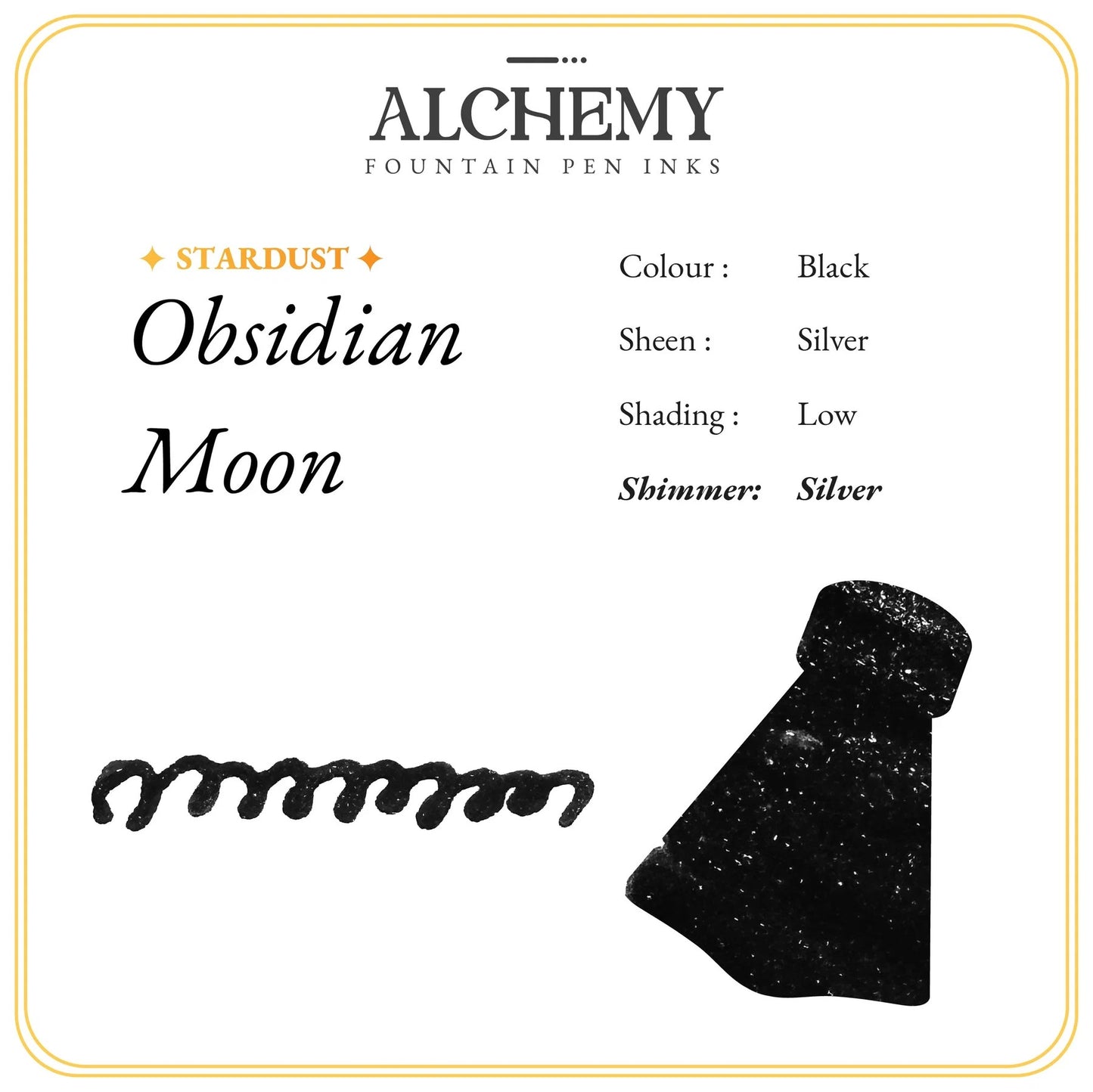 Endless Alchemy Ink - Stardust Obsidian Moon - 45ml.