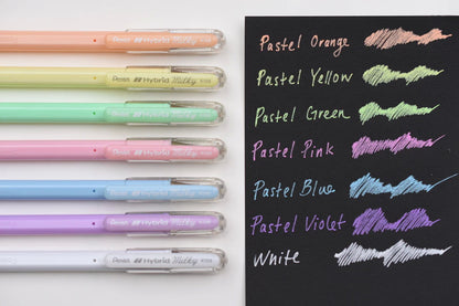 PENTEL - Bolígrafos Hybrid Milky (0.8mm)