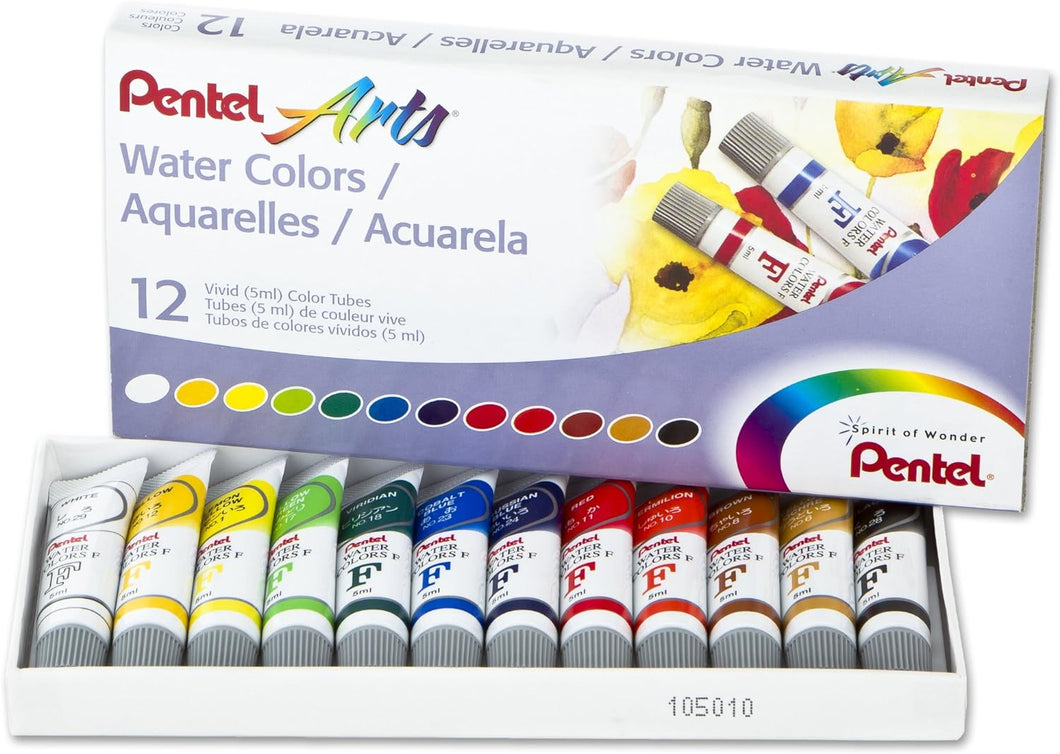 PENTEL - Water Colours - Sets de Acuarelas - 12 colores