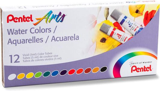 Pentel  Water Colors - Sets de Acuarelas en Tubos de 5ml.